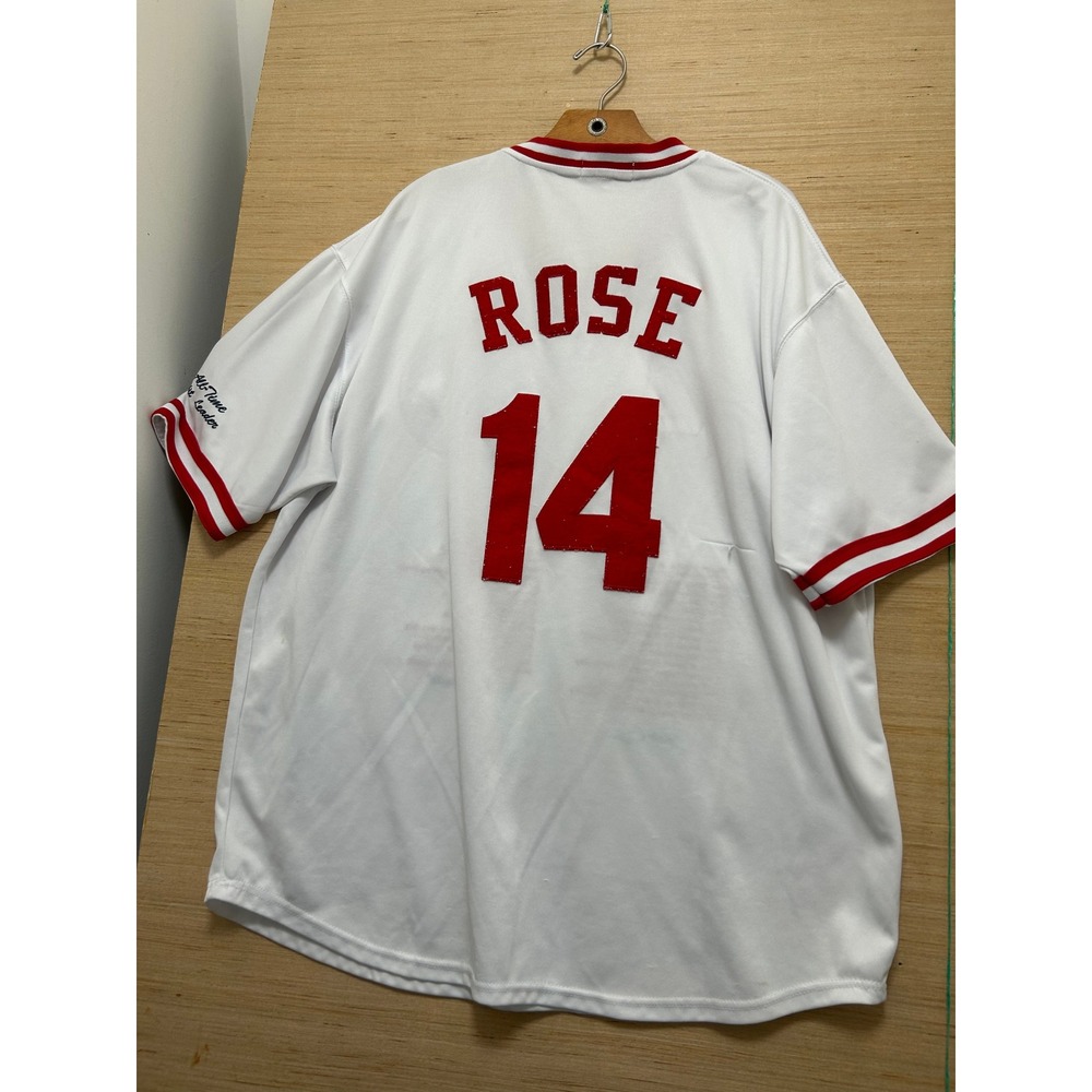 Mitchell & Ness Cincinnati Reds Pete Rose 14 Baseball Jersey Cooperstown - Picture 4 of 7